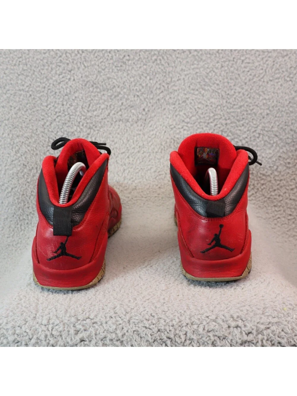Jordan 10 Retro Men sz 8.5 705178-601 Red Leather Shoes